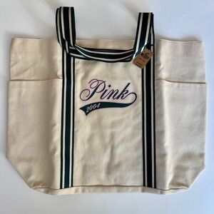 NWT Victoria secret pink canvas tote bag